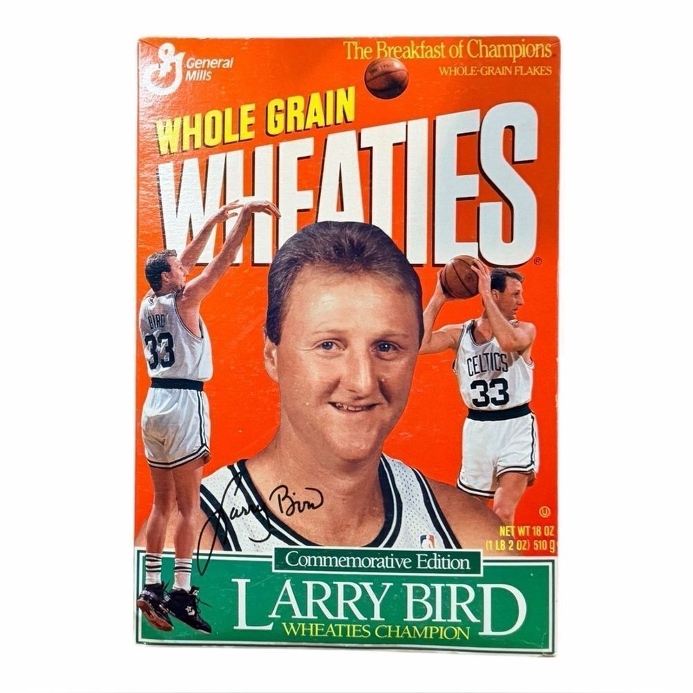 Vintage Un-Opened Larry Bird Wheaties Commemorative Edition 1993 Cereal Box